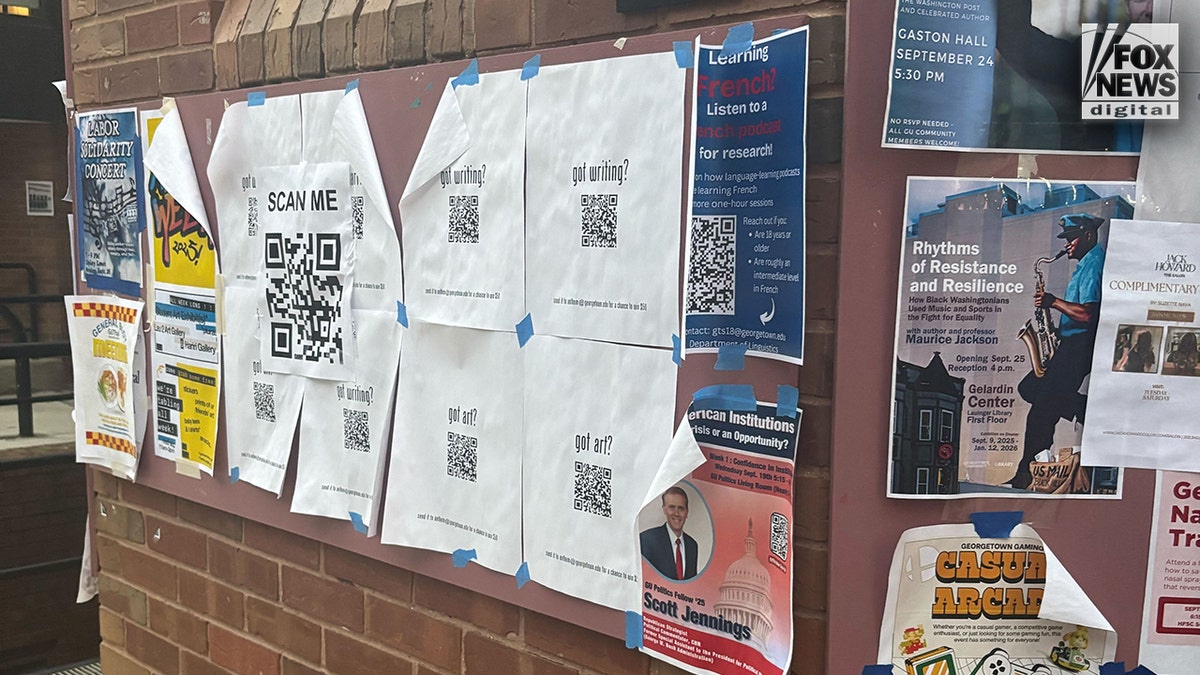 Flyer text close-up 'Hey fascist! Catch!'