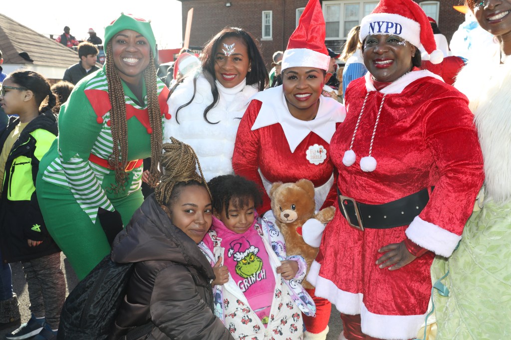 Officer interacts with a child during the event