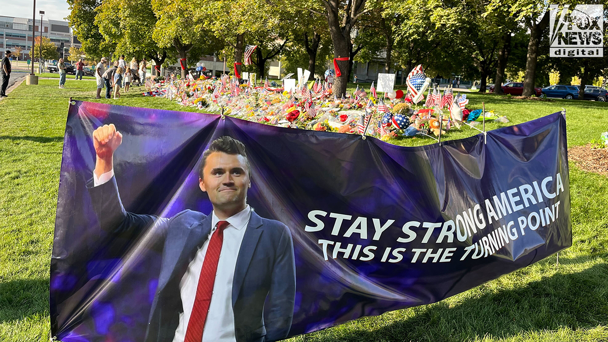 Charlie Kirk memorial at university