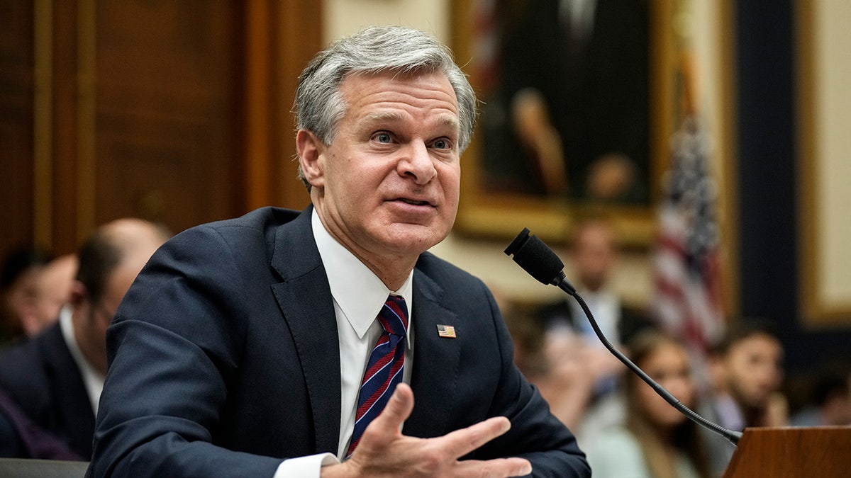 Christopher Wray testifying before Congress
