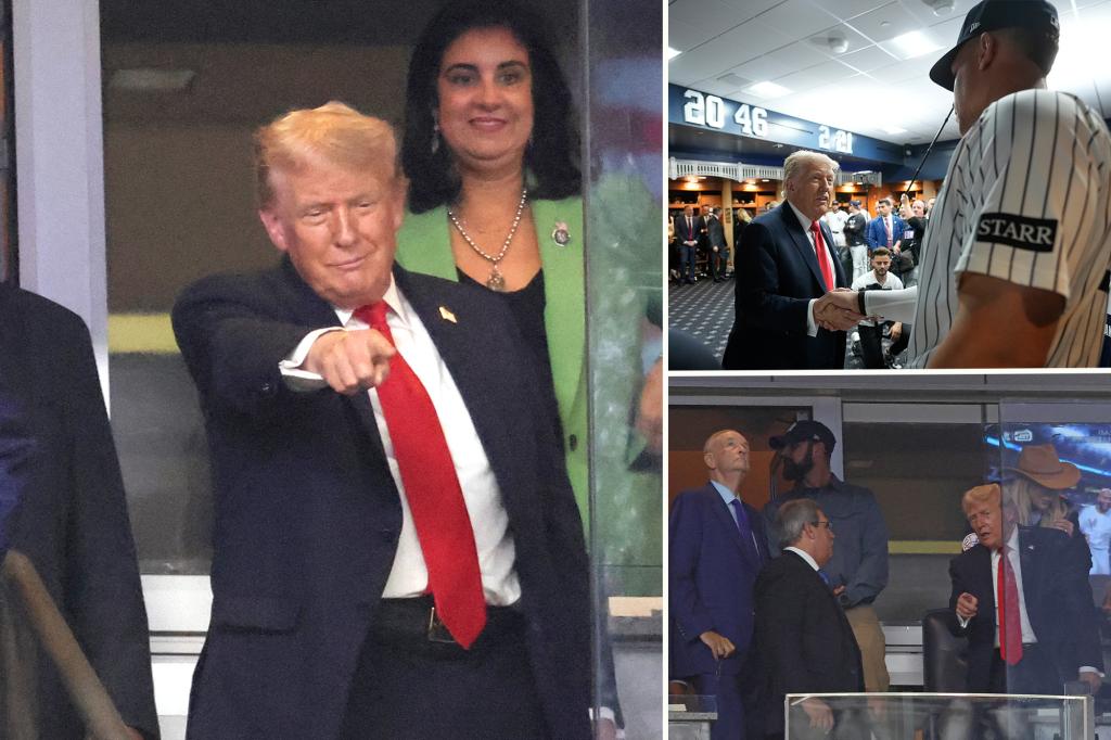 Trump Visits Yankee Stadium, Praises Yankees in Clubhouse as Aaron Judge Hits Early Homers; Yankees Beat Tigers 9-3