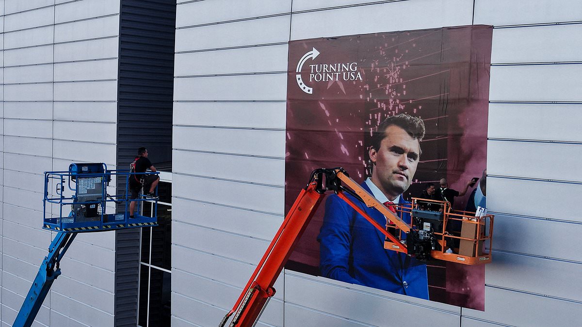 Gunman impersonating officer identified at Charlie Kirk memorial in Arizona as security details tighten for Turning Point USA event