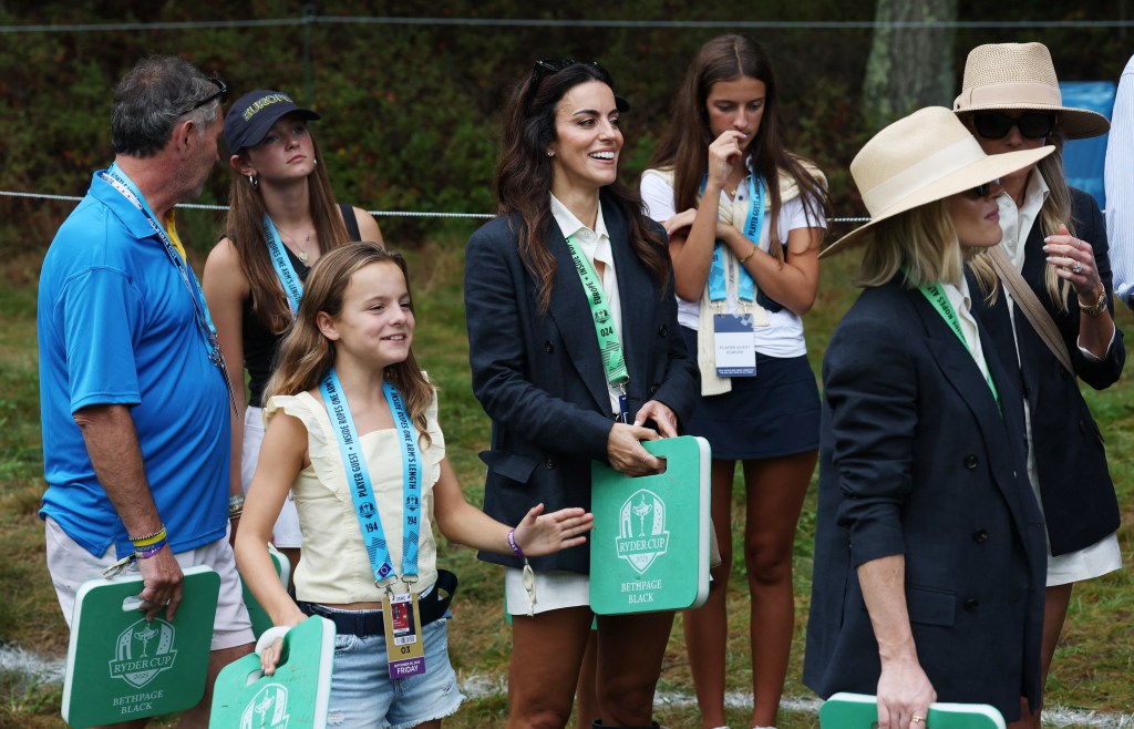Luke Donald on the first tee with his wife Diane