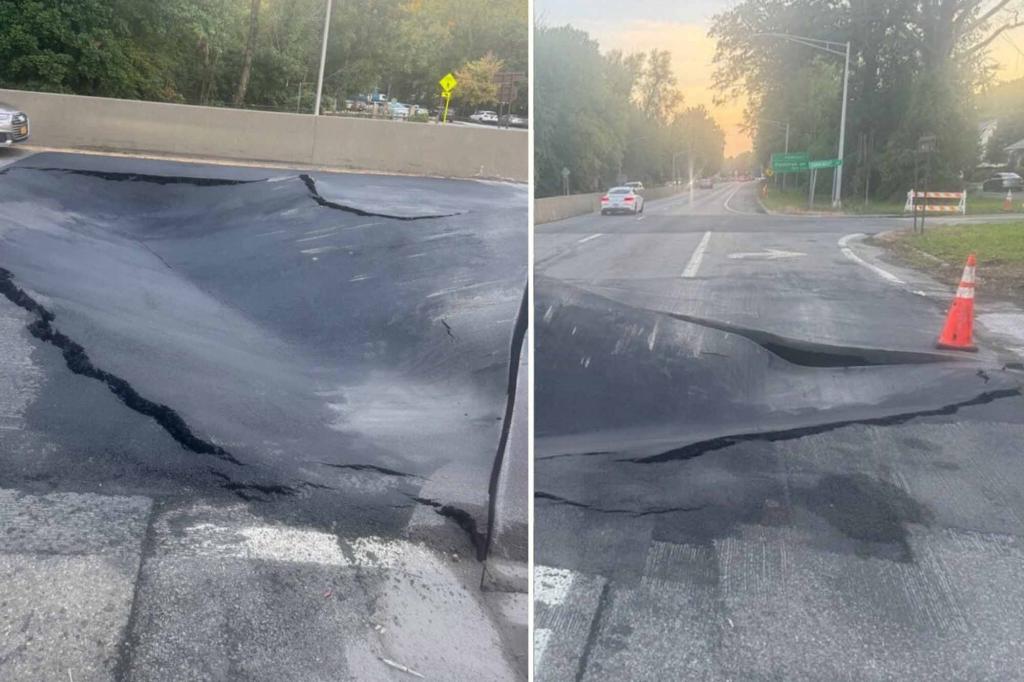 Heavy Rain Buckles Saw Mill River Parkway; Southbound Lanes Closed Near Exit 113