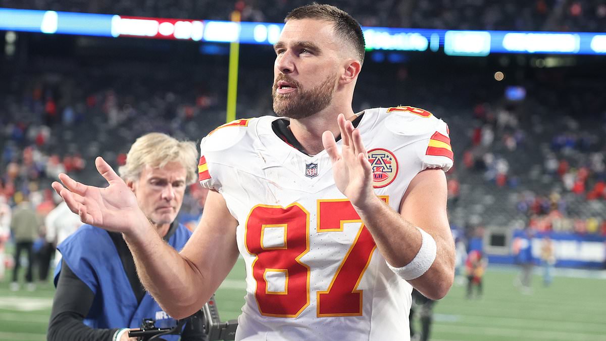 Travis Kelce with Deion Sanders on New Heights