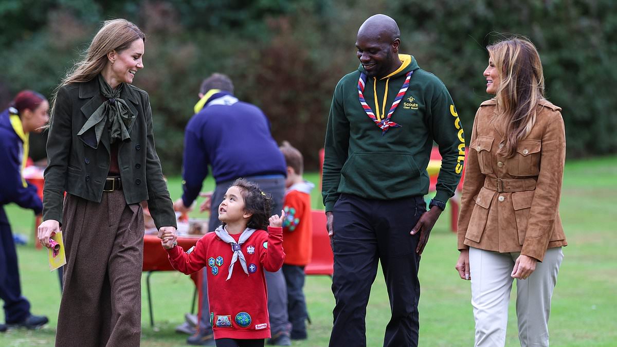 Melania Trump joins Kate at Windsor for Scout event during U.S. state visit
