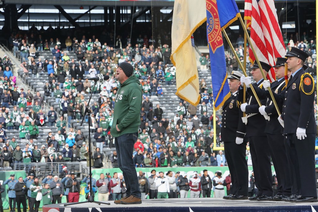 DelGuidice performs national anthem