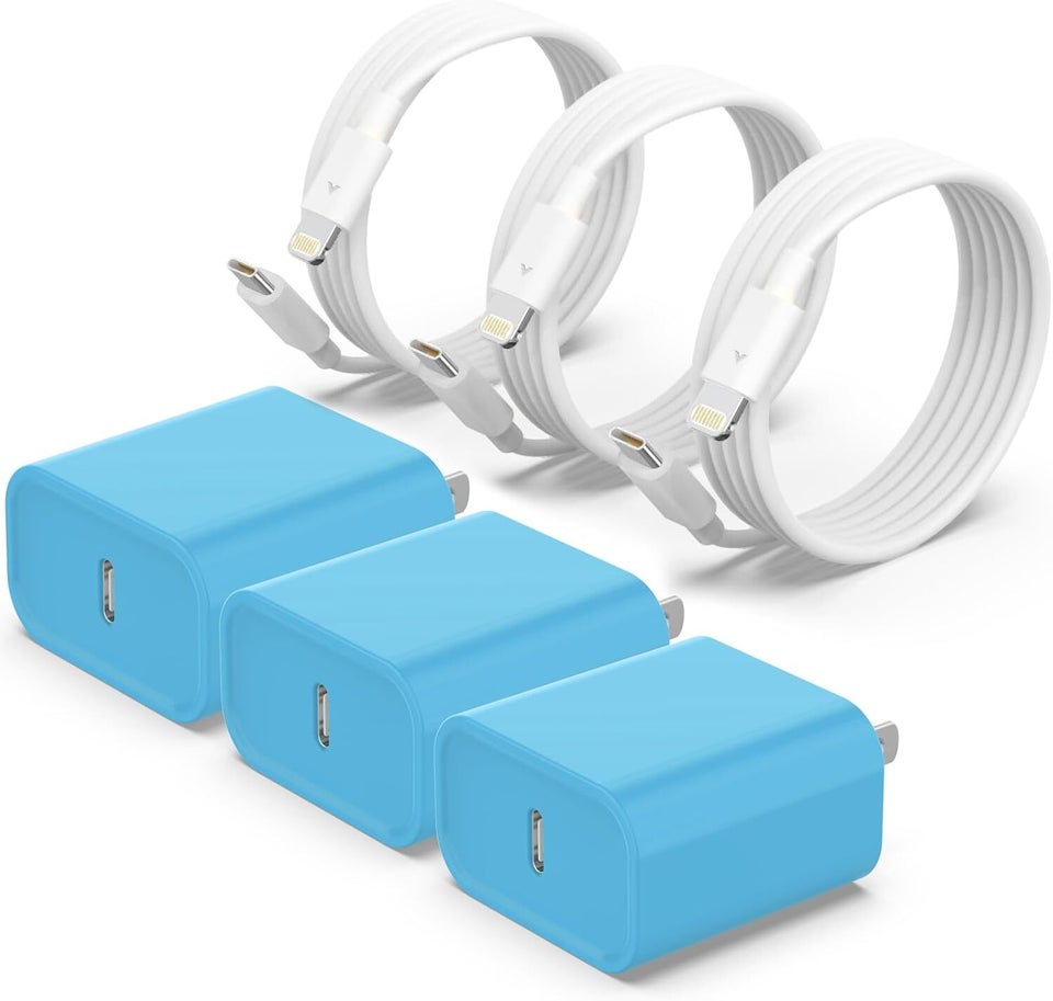 Assorted charging cables