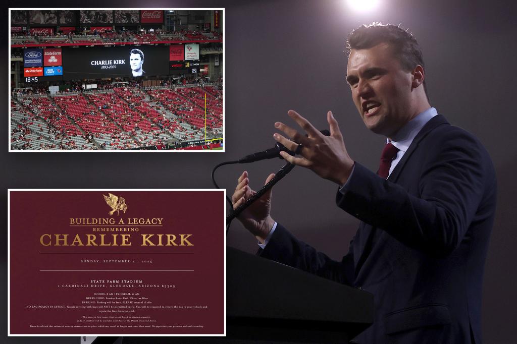 Charlie Kirk's Funeral in Arizona Set for Sept. 21 at State Farm Stadium